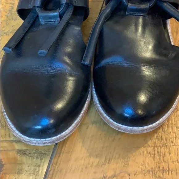 Alpha60 black leather Mella loafers Size 7.5 - Picture 6 of 12